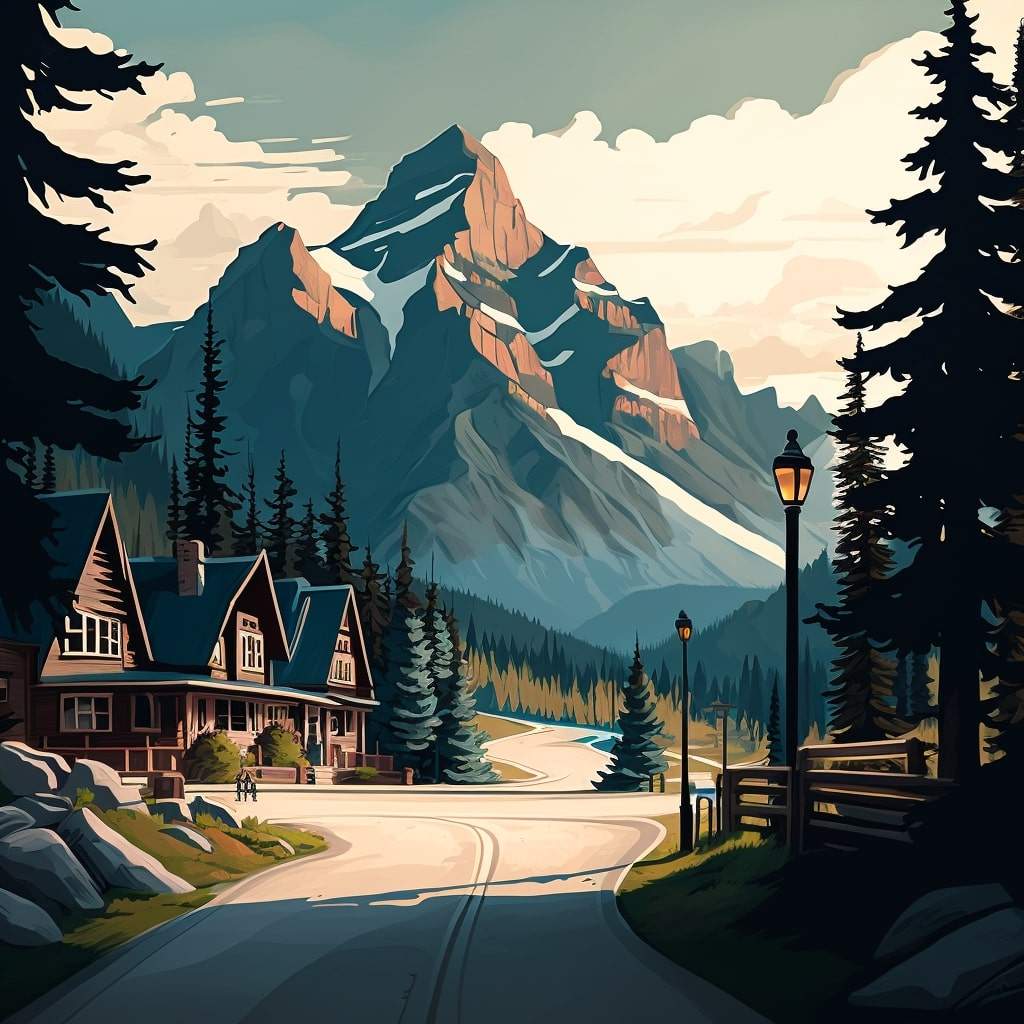 Beautiful scenery cartoon image of beautiful scenery