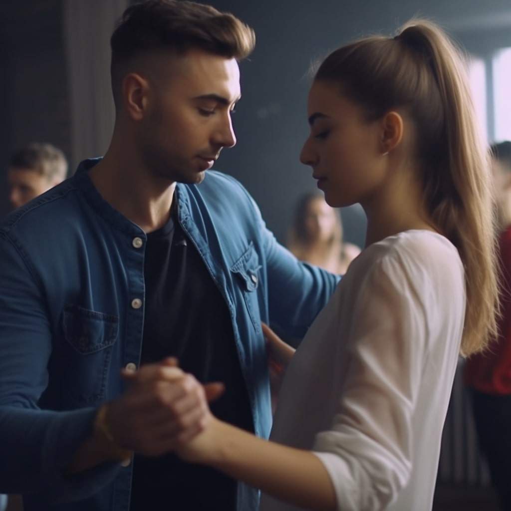 Dancing two young people dancing