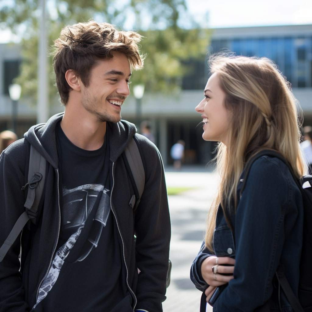 Shared Activity Approach A man approaching a girl who likes him.
