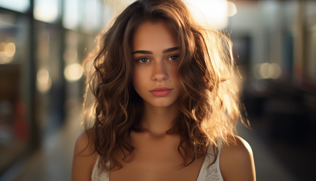 How do you screen girls A close-up shot of a young woman.